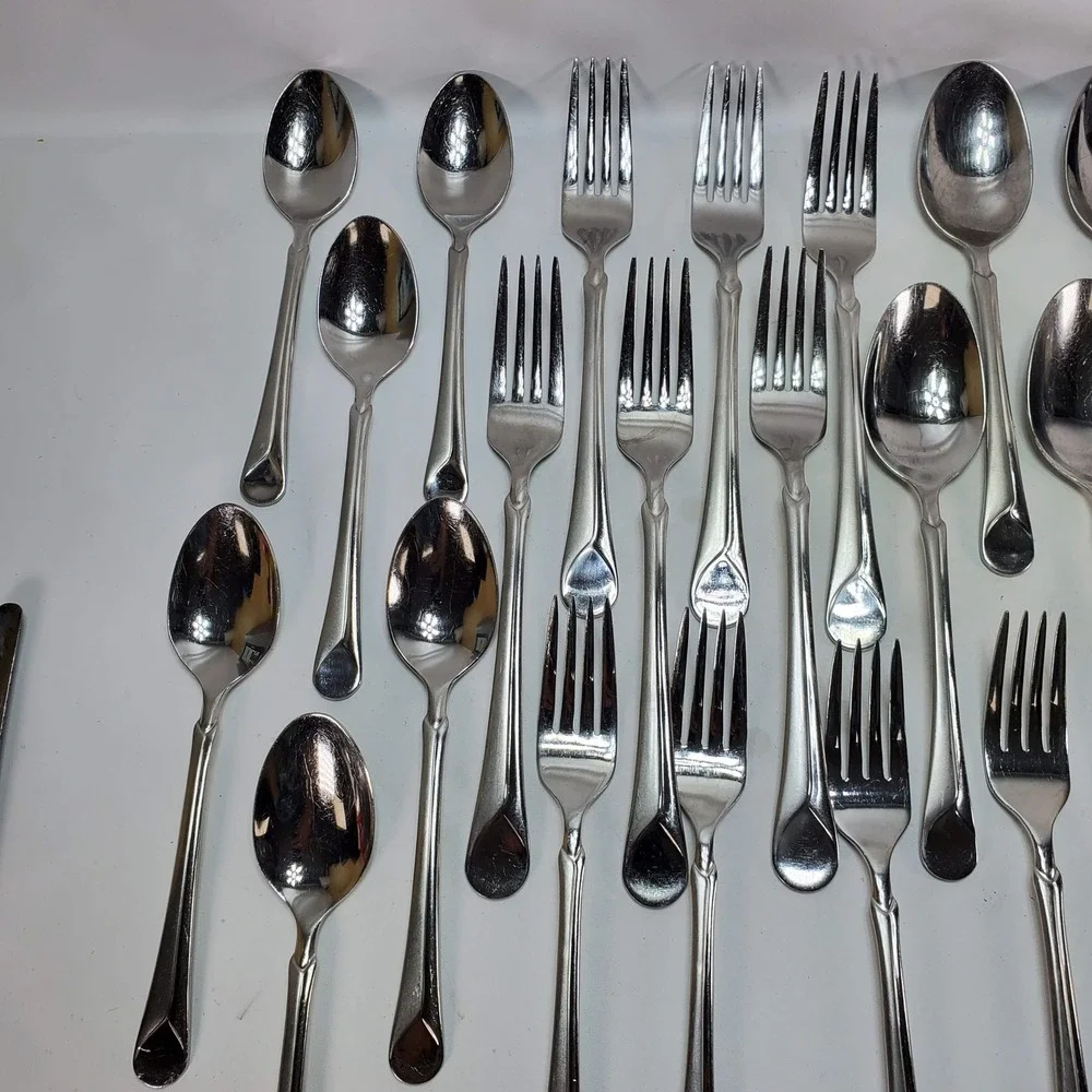 JA Henckels Forks Spoons Flatware Provence 24pc 18/10 Stainless Steel Silver